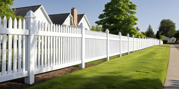 Custom wooden fence installation